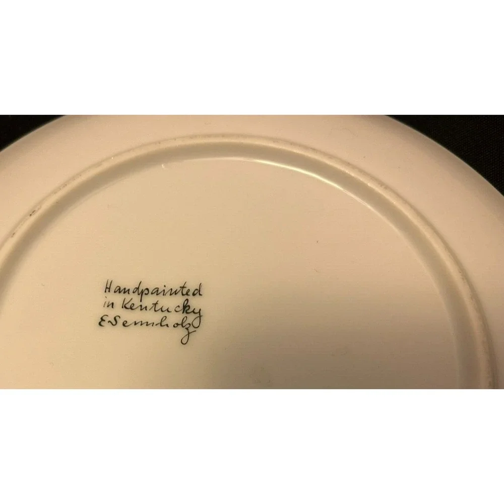 Kentucky Babes vintage plate hand Horse painted and signed by E. Sennholz